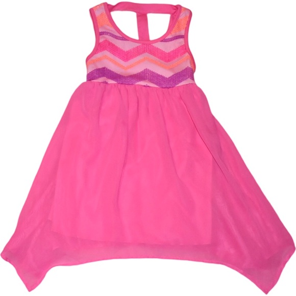 Girls size 7-8 small Pogo Club vintage pink dress but in like new condition cute - Picture 1 of 13